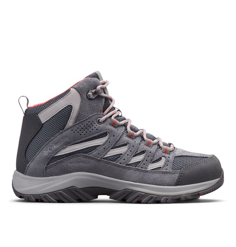 Columbia Crestwood™ Mid Waterdichte Wandellaarzen Dames Diepgrijs Rood | YJQ3519IS